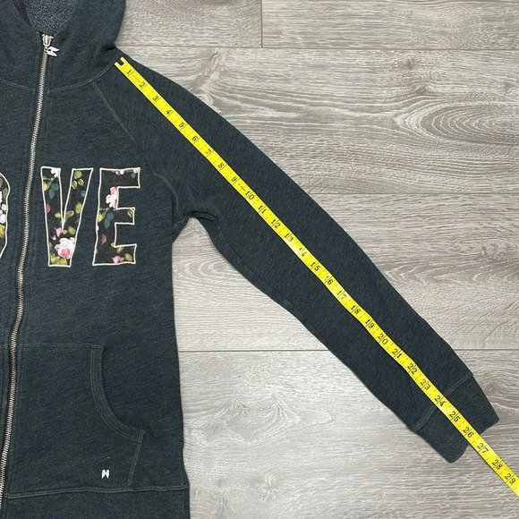 Victoria’s Secret Angels Floral “LOVE” Graphic Full Zip Hooded Sweatshirt M - Picture 11 of 16